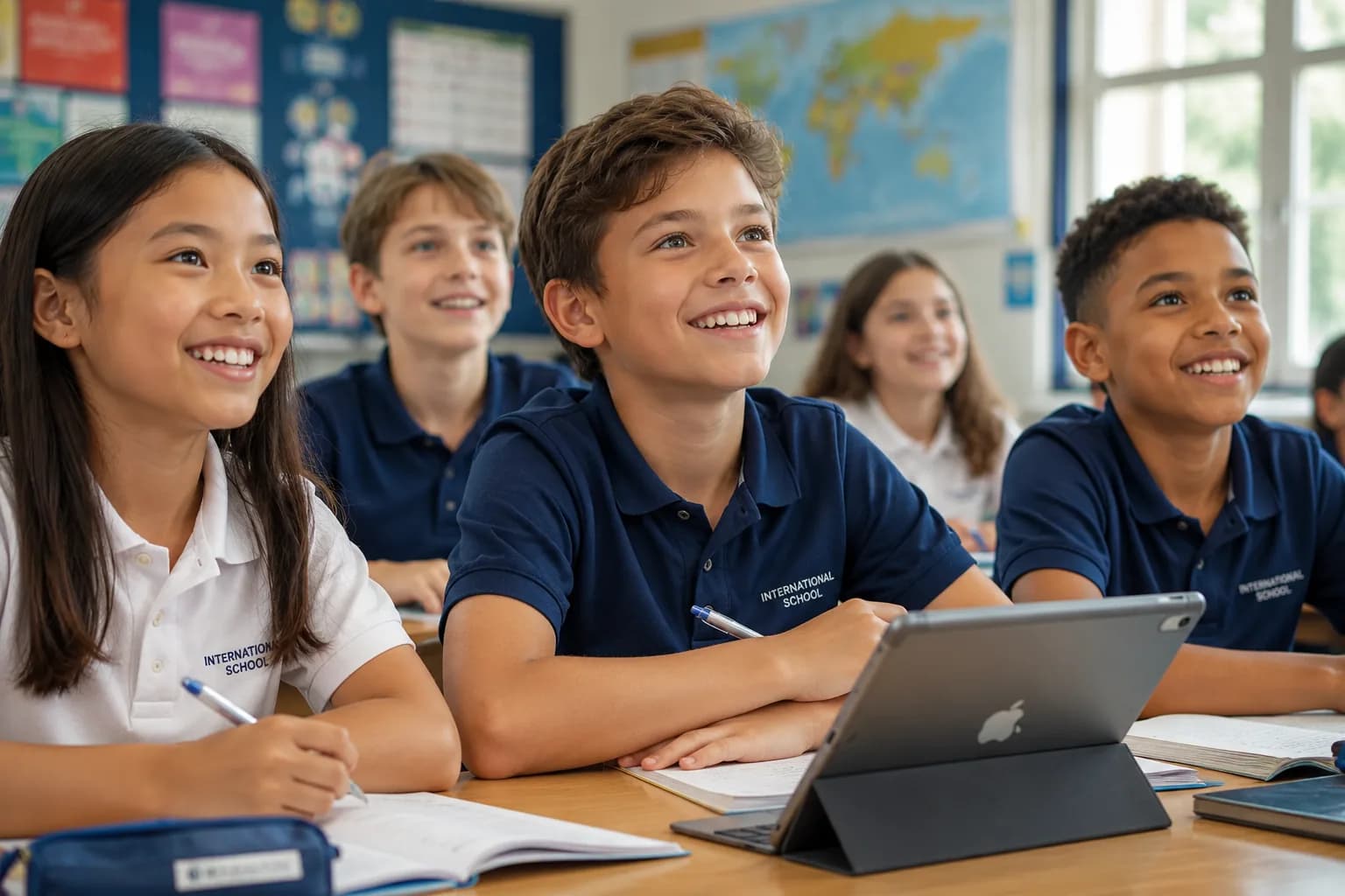 Vibrant illustration of the digital learning materials hub and classroom workflow